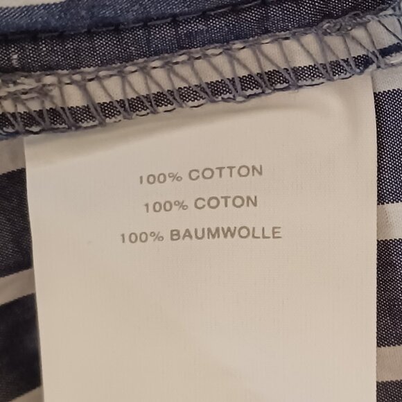 NWOT J. Crew Off-the-Shoulder Blue & White Striped Top Size 10 - Picture 5 of 7